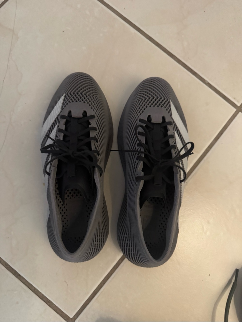 adidas Gray and White Men's Athletic Sneakers